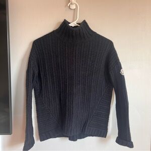 Moncler Garnet Hill Cashmere Mockneck Sweater Black XS